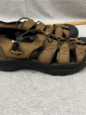 KEEN Men’s Newport H2 Sandals Brown Leather Outdoor Hiking Water Shoes Size 9.5